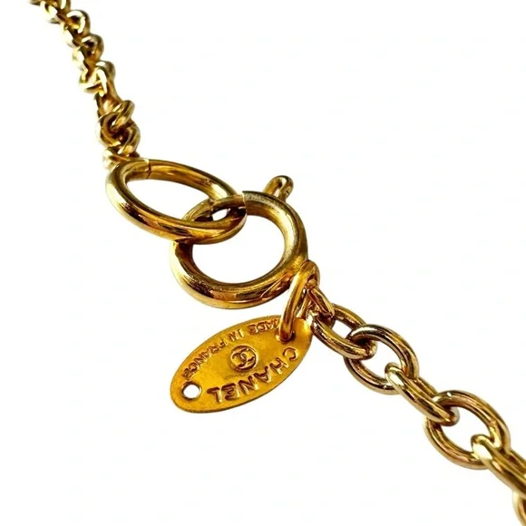 Chanel Cambon 31 Rue Vintage Two Sided Engraved Gold Dog Tag Chain Necklace - Picture 6 of 11
